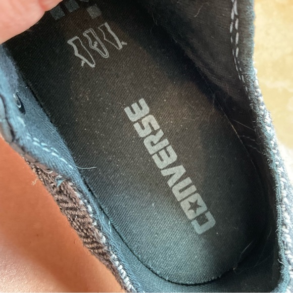 Converse All Star low tops houndstooth plaid academia punk Chuck Taylors - Picture 6 of 9